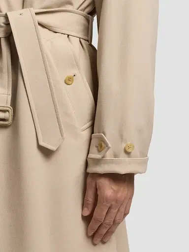 Ralph Lauren Purple Label Men's Hand-Tailored Wool-Blend Balmacaan Coat - Champagne | Thumbnail 6