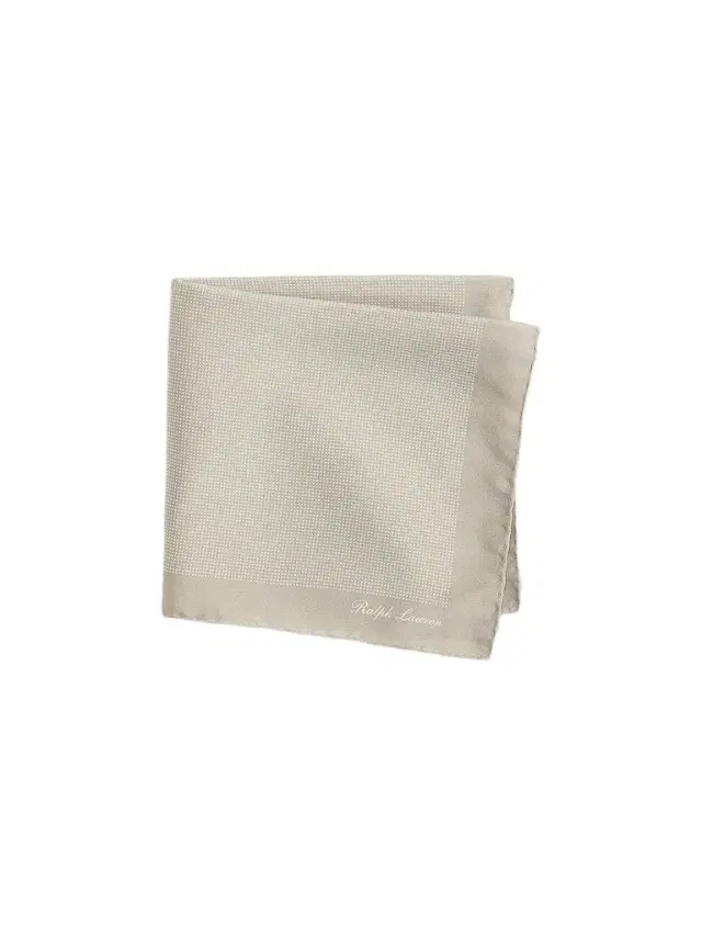 Ralph Lauren Purple Label Men's Micro-Dot Silk Pocket Square - Pearl Grey