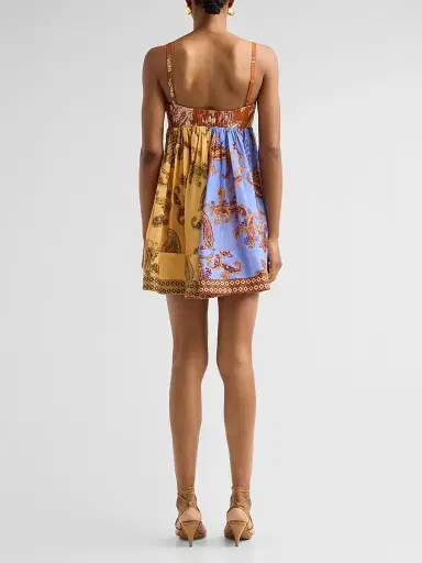 Hemant & Nandita Women's Printed Linen-Blend A-Line Mini Dress - Size XXL | Thumbnail 3