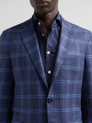 Kiton Men's Cashmere Plaid Single-Breasted Sport Coat | Thumbnail 5
