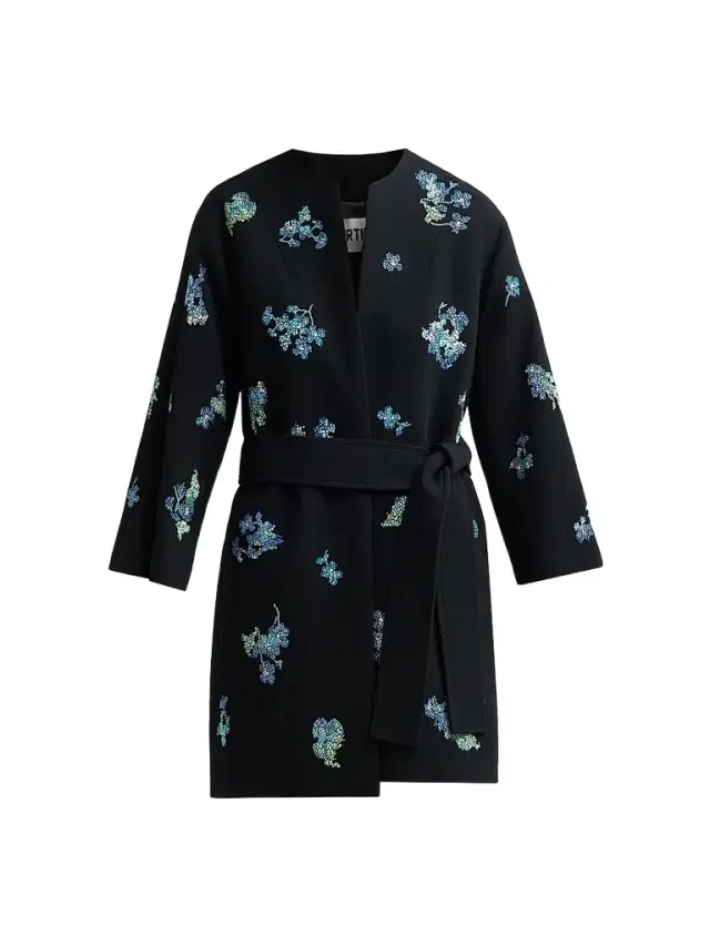 Libertine Women's Bluebell Lane Embellished Opera Wrap Coat - Black