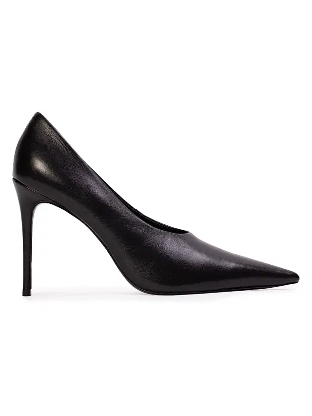 Black Suede Studio Women's Jona 100MM Leather Pumps - Black Leather