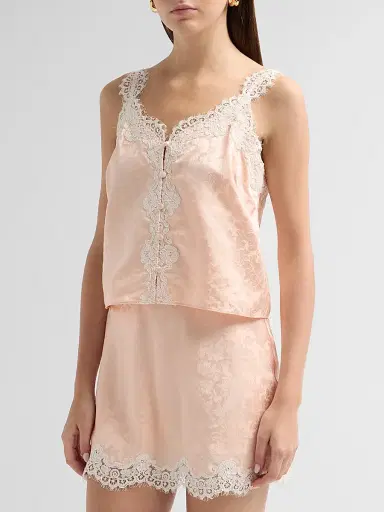 Cami NYC Women's Collins Lace Trim Satin Camisole - Light Peach - Size Large | Thumbnail 4 Cami NYC Women's Collins Lace Trim Satin Camisole - Light Peach - Size Large | Thumbnail 4