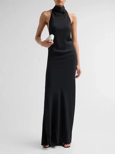 Brandon Maxwell Women's The Ophelia Sleeveless High-Neck Backless Gown | Thumbnail 2