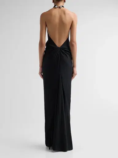 Brandon Maxwell Women's The Ophelia Sleeveless High-Neck Backless Gown | Thumbnail 3