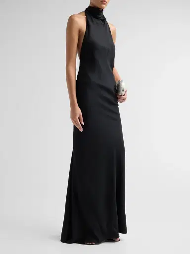 Brandon Maxwell Women's The Ophelia Sleeveless High-Neck Backless Gown | Thumbnail 4
