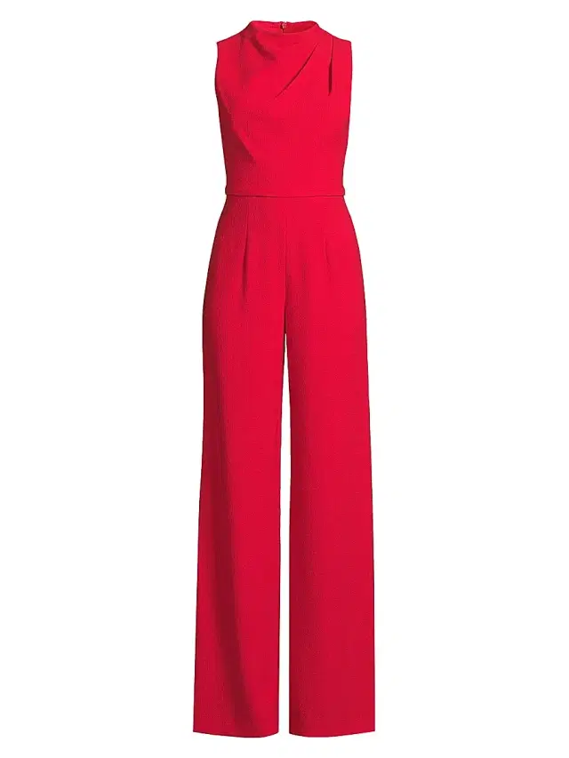 Black Halo Women's Corinne Sleeveless Flared-Leg Jumpsuit - Wildfire