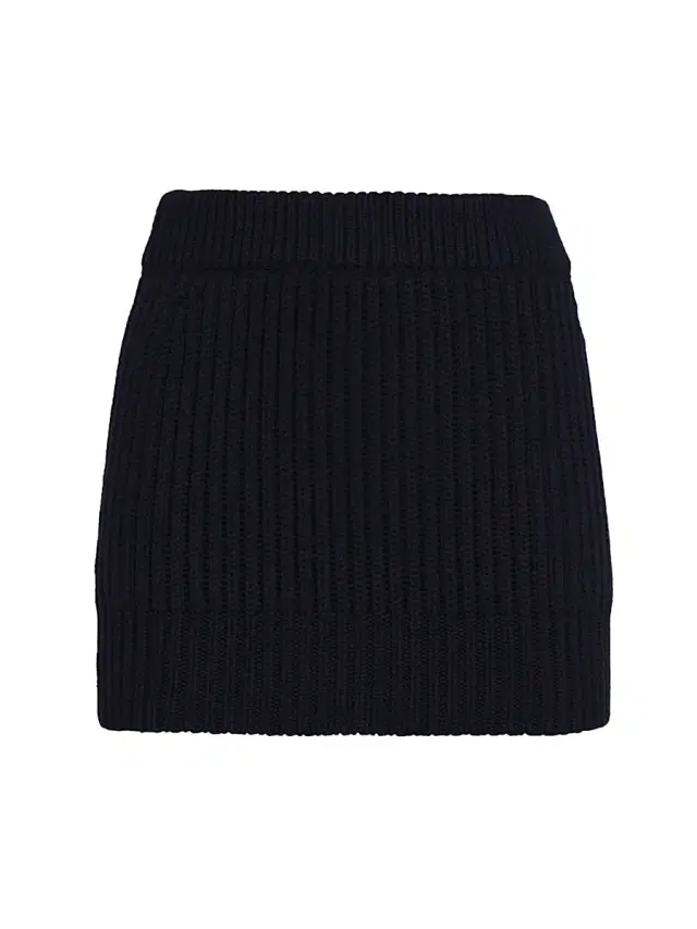 Malo Women's Rib-Knit Cashmere Miniskirt - Blue