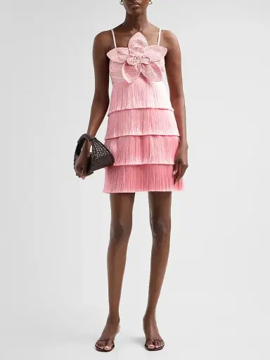 PatBo Women's Petal Fringe Crochet Flower Mini Dress - Pink - Size 8 | Thumbnail 2 PatBo Women's Petal Fringe Crochet Flower Mini Dress - Pink - Size 8 | Thumbnail 2