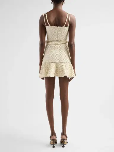 PatBo Women's Golden Knit Mini Dress - Off White - Size XS | Thumbnail 3 PatBo Women's Golden Knit Mini Dress - Off White - Size XS | Thumbnail 3