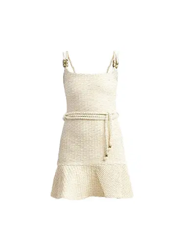 PatBo Women's Golden Knit Mini Dress - Off White - Size XS | Thumbnail 1 PatBo Women's Golden Knit Mini Dress - Off White - Size XS | Thumbnail 1
