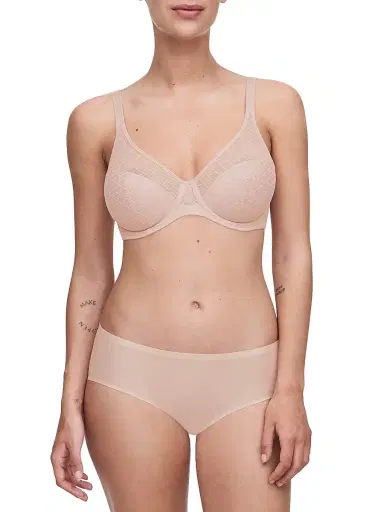 Chantelle Women's Norah Mesh Molded Bra - Rose - Size 40E | Thumbnail 2