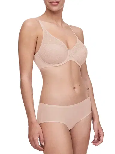 Chantelle Women's Norah Mesh Molded Bra - Rose - Size 40E | Thumbnail 3