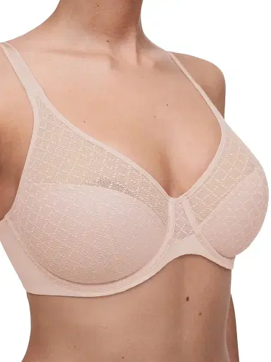Chantelle Women's Norah Mesh Molded Bra - Rose - Size 40E | Thumbnail 5