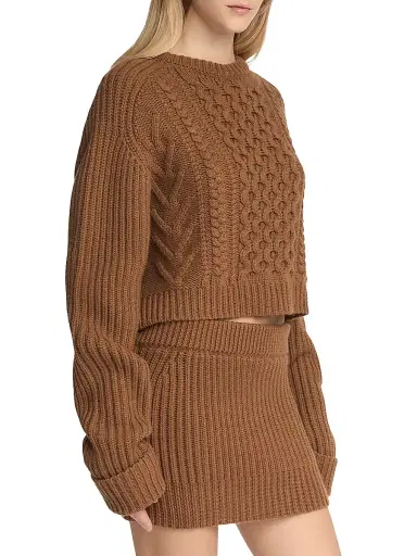 Malo Women's Cable-Knit Cashmere Sweater - Garofano | Thumbnail 5