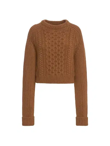 Malo Women's Cable-Knit Cashmere Sweater - Garofano | Thumbnail 1