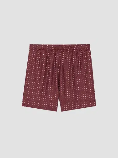 Saint Laurent Men's Boxers in Dotted Silk - Bordeaux - Size XXL | Thumbnail 2