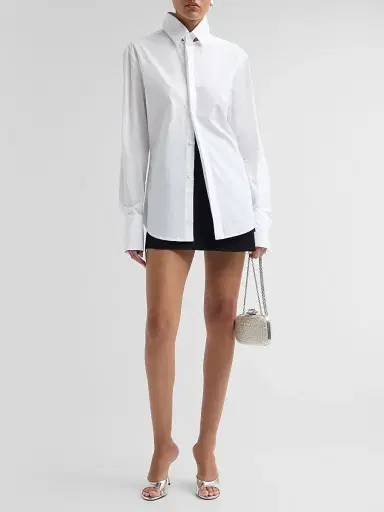Jean Paul Gaultier Women's Open Fly Away Cotton Shirt | Thumbnail 2 Jean Paul Gaultier Women's Open Fly Away Cotton Shirt | Thumbnail 2