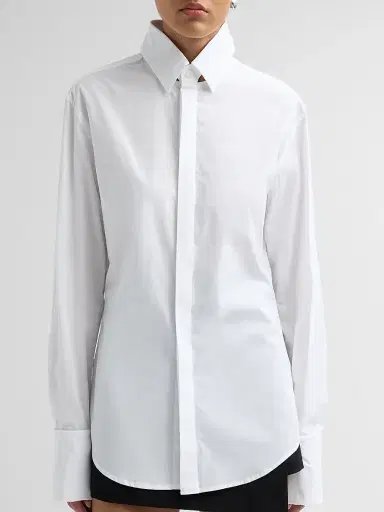 Jean Paul Gaultier Women's Open Fly Away Cotton Shirt | Thumbnail 5 Jean Paul Gaultier Women's Open Fly Away Cotton Shirt | Thumbnail 5