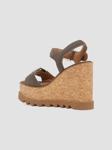 Stella McCartney Women's Sneakelyse 120MM Buckle Wedge Sandals | Thumbnail 3