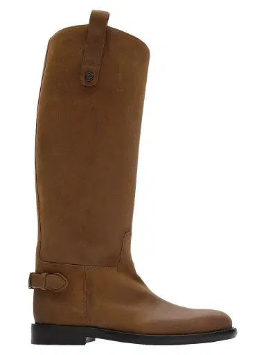 Burberry Women's Suede Cavalier Boots - Boat - Size 11 | Thumbnail 1 Burberry Women's Suede Cavalier Boots - Boat - Size 11 | Thumbnail 1