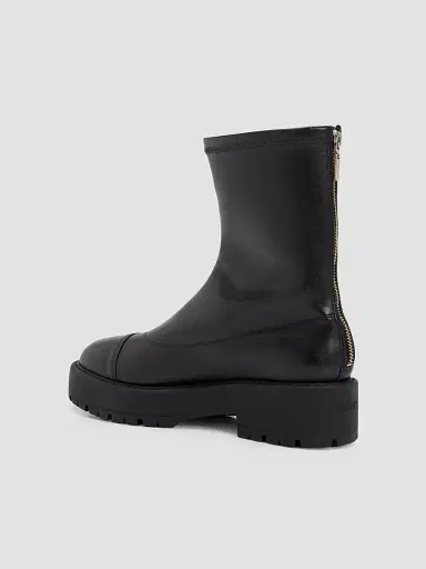Schutz Women's Rita 90MM Leather Platform Boots - Black | Thumbnail 4