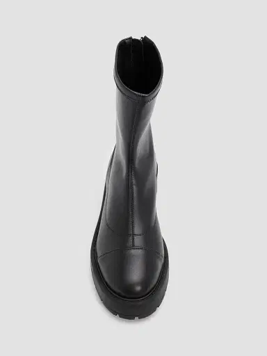 Schutz Women's Rita 90MM Leather Platform Boots - Black | Thumbnail 5