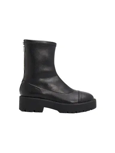 Schutz Women's Rita 90MM Leather Platform Boots - Black | Thumbnail 1