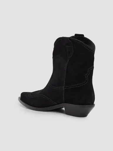Schutz Women's Nash 30MM Suede Ankle Boots - Black | Thumbnail 4