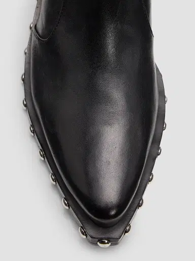 Schutz Women's Taylor 30MM Studded Leather Booties - Black | Thumbnail 5