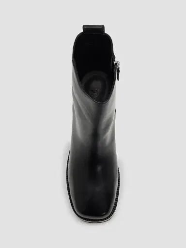 Schutz Women's 240 90MM Platform Leather Booties - Black | Thumbnail 5