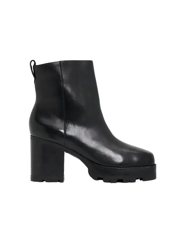 Schutz Women's 240 90MM Platform Leather Booties - Black