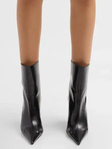 Schutz Women's Siena 115MM Leather Booties - Black | Thumbnail 2