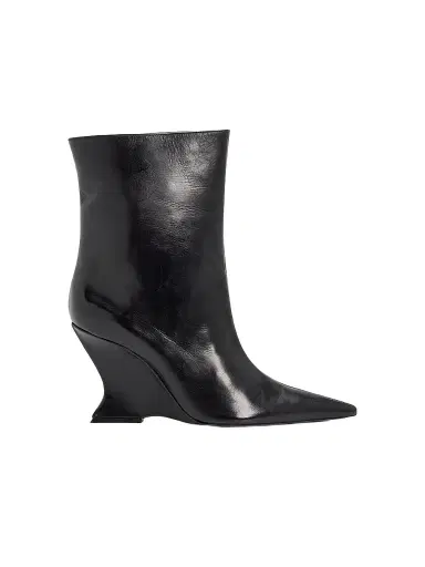 Schutz Women's Siena 115MM Leather Booties - Black | Thumbnail 1