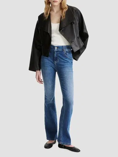 Marella Women's Stretch Denim Boot Cut Jeans - Electric Blue - Size 12 | Thumbnail 2