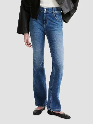 Marella Women's Stretch Denim Boot Cut Jeans - Electric Blue - Size 12 | Thumbnail 3
