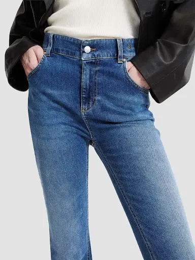 Marella Women's Stretch Denim Boot Cut Jeans - Electric Blue - Size 12 | Thumbnail 6