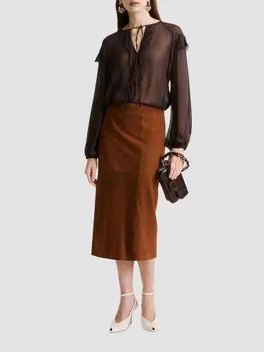 Marella Women's Suede Pencil Skirt | Thumbnail 2