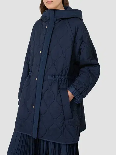 Weekend Max Mara Women's Reversible Water Repellent Canvas Padded Parka - Navy - Size 4 | Thumbnail 5 Weekend Max Mara Women's Reversible Water Repellent Canvas Padded Parka - Navy - Size 4 | Thumbnail 5