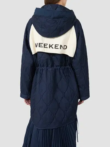 Weekend Max Mara Women's Reversible Water Repellent Canvas Padded Parka - Navy - Size 4 | Thumbnail 6 Weekend Max Mara Women's Reversible Water Repellent Canvas Padded Parka - Navy - Size 4 | Thumbnail 6