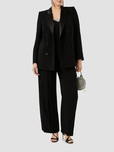 Marina Rinaldi Women's Cady and Satin Trousers - Black - Size 14 | Thumbnail 2 Marina Rinaldi Women's Cady and Satin Trousers - Black - Size 14 | Thumbnail 2