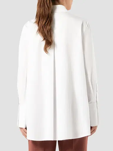 Marina Rinaldi Women's Embroidered Poplin Tunic Shirt - Optical White - Size 20 | Thumbnail 4