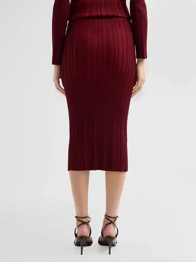 Chiara Boni La Petite Robe Women's Kalika Rib-Knit Midi-Skirt | Thumbnail 3