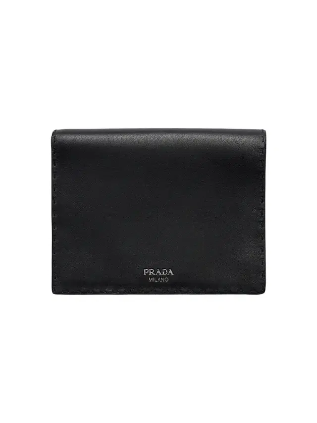 Prada Men's Antiqued Leather Wallet - Black