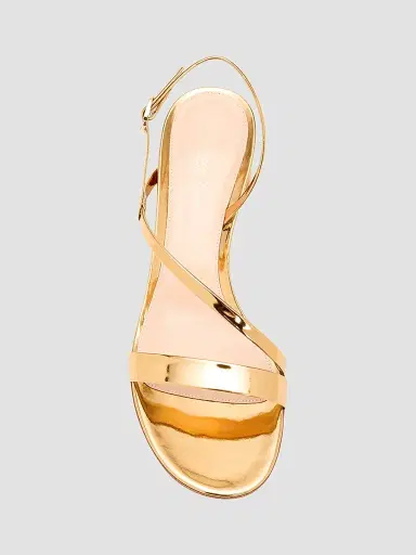 Gianvito Rossi Women's Betsey 45MM Metallic Leather Sandals | Thumbnail 4