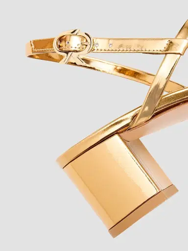 Gianvito Rossi Women's Betsey 45MM Metallic Leather Sandals | Thumbnail 7