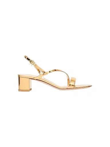Gianvito Rossi Women's Betsey 45MM Metallic Leather Sandals | Thumbnail 1