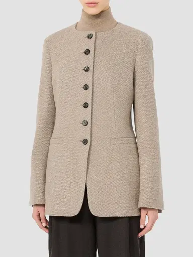 Max Mara Women's Cashmere Crewneck Jacket - Sand - Size 14 | Thumbnail 3 Max Mara Women's Cashmere Crewneck Jacket - Sand - Size 14 | Thumbnail 3