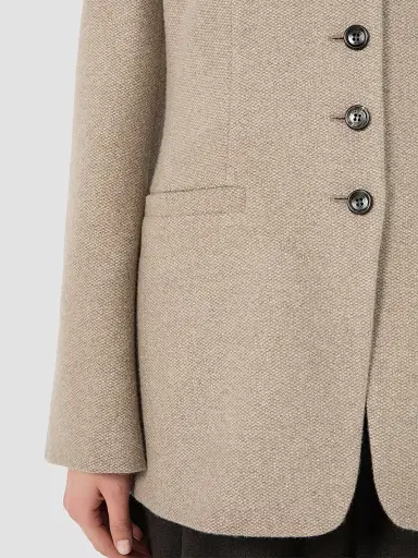 Max Mara Women's Cashmere Crewneck Jacket - Sand - Size 14 | Thumbnail 5 Max Mara Women's Cashmere Crewneck Jacket - Sand - Size 14 | Thumbnail 5