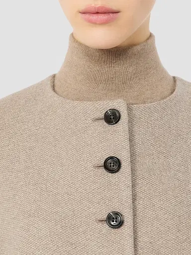 Max Mara Women's Cashmere Crewneck Jacket - Sand - Size 14 | Thumbnail 7 Max Mara Women's Cashmere Crewneck Jacket - Sand - Size 14 | Thumbnail 7